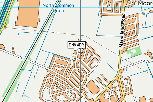 DN8 4ER map - OS VectorMap District (Ordnance Survey)