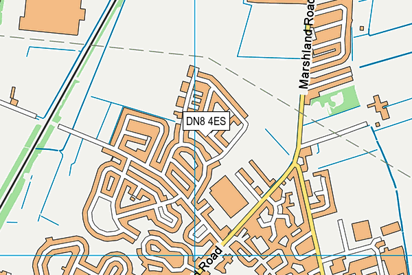 DN8 4ES map - OS VectorMap District (Ordnance Survey)