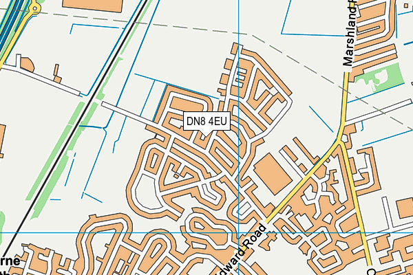 DN8 4EU map - OS VectorMap District (Ordnance Survey)