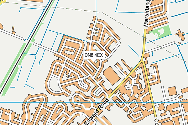 DN8 4EX map - OS VectorMap District (Ordnance Survey)