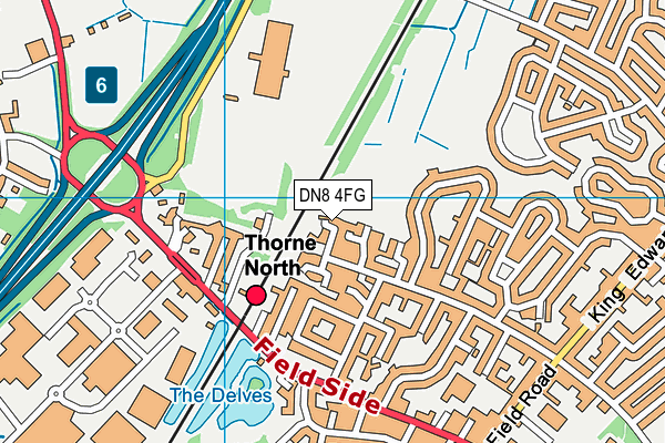 DN8 4FG map - OS VectorMap District (Ordnance Survey)