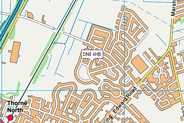 DN8 4HB map - OS VectorMap District (Ordnance Survey)