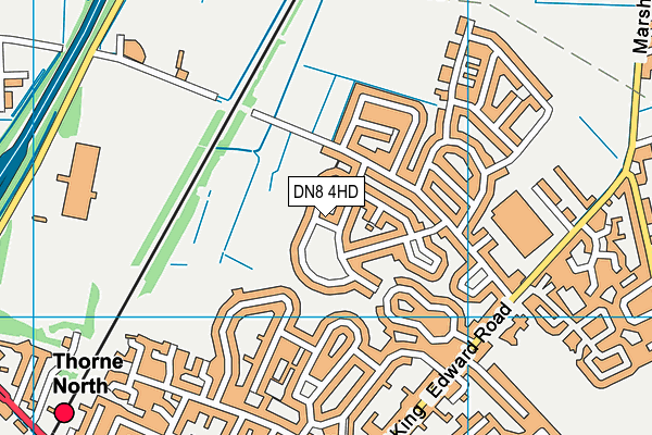 DN8 4HD map - OS VectorMap District (Ordnance Survey)