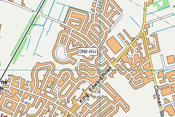 DN8 4HJ map - OS VectorMap District (Ordnance Survey)