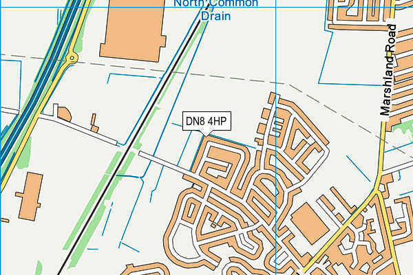 DN8 4HP map - OS VectorMap District (Ordnance Survey)