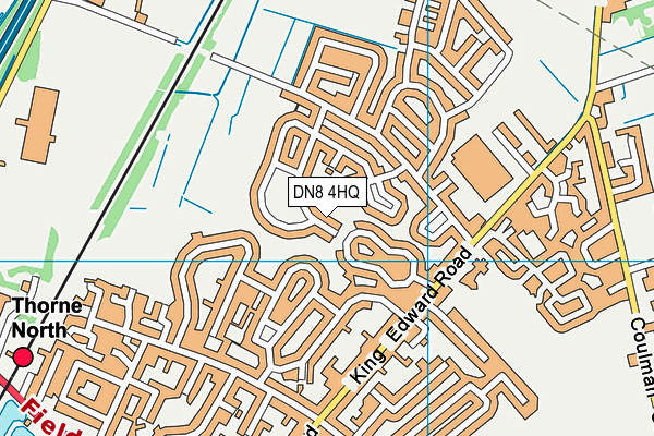 DN8 4HQ map - OS VectorMap District (Ordnance Survey)