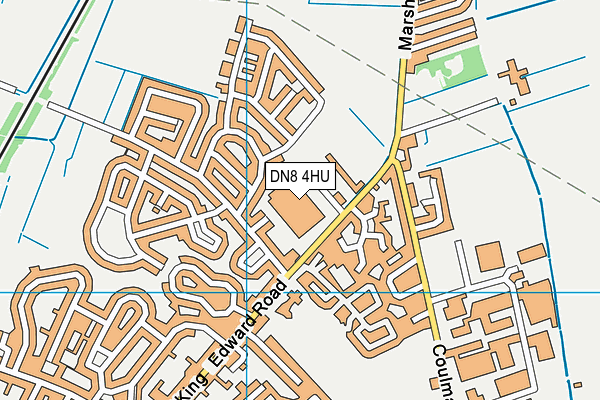 DN8 4HU map - OS VectorMap District (Ordnance Survey)