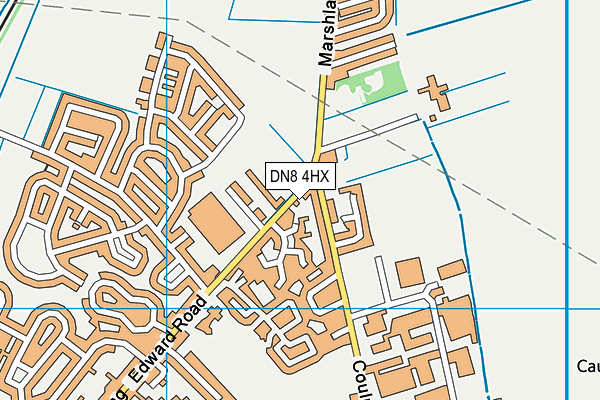 DN8 4HX map - OS VectorMap District (Ordnance Survey)