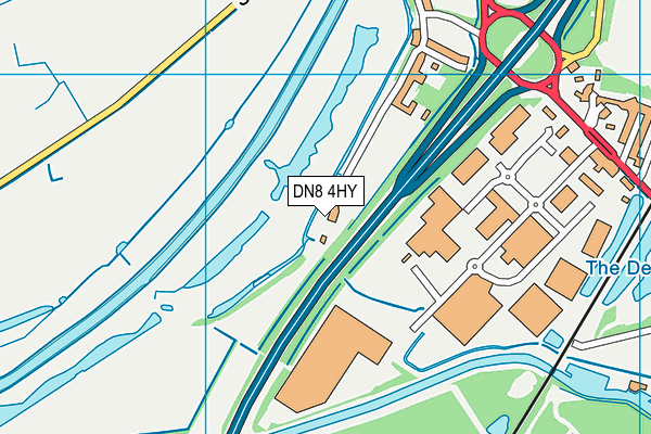 DN8 4HY map - OS VectorMap District (Ordnance Survey)