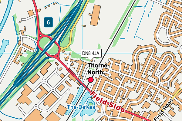 DN8 4JA map - OS VectorMap District (Ordnance Survey)