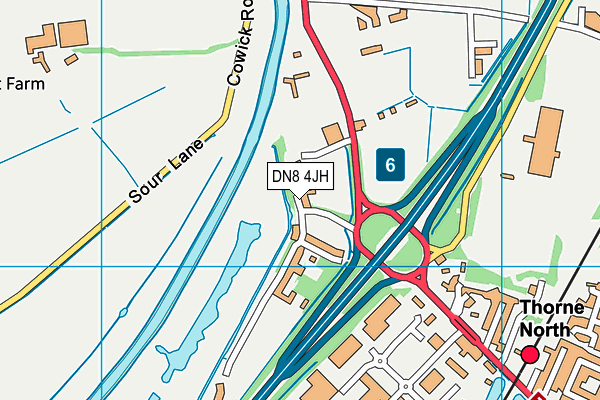 DN8 4JH map - OS VectorMap District (Ordnance Survey)