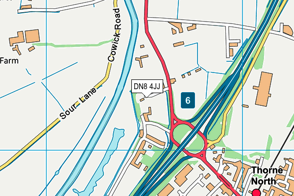 DN8 4JJ map - OS VectorMap District (Ordnance Survey)