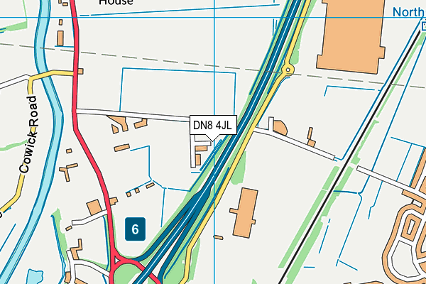 DN8 4JL map - OS VectorMap District (Ordnance Survey)