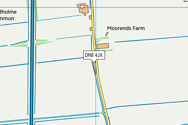 DN8 4JX map - OS VectorMap District (Ordnance Survey)