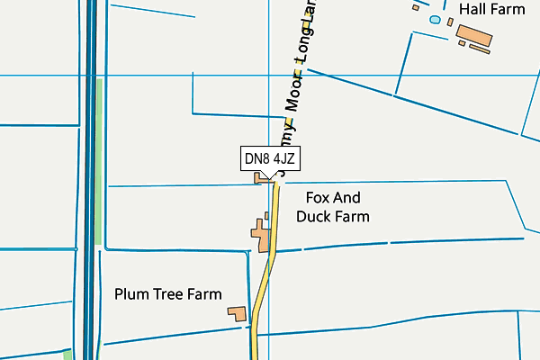 DN8 4JZ map - OS VectorMap District (Ordnance Survey)