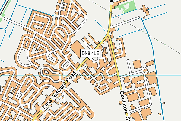 DN8 4LE map - OS VectorMap District (Ordnance Survey)