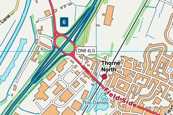 DN8 4LG map - OS VectorMap District (Ordnance Survey)
