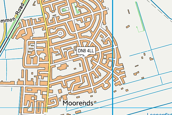 DN8 4LL map - OS VectorMap District (Ordnance Survey)