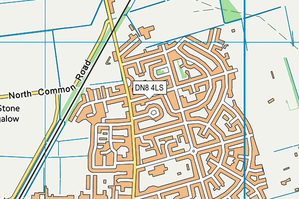 DN8 4LS map - OS VectorMap District (Ordnance Survey)