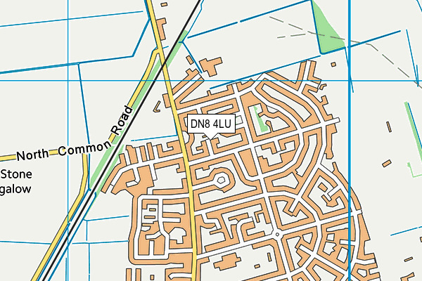 DN8 4LU map - OS VectorMap District (Ordnance Survey)