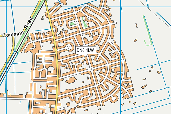 DN8 4LW map - OS VectorMap District (Ordnance Survey)