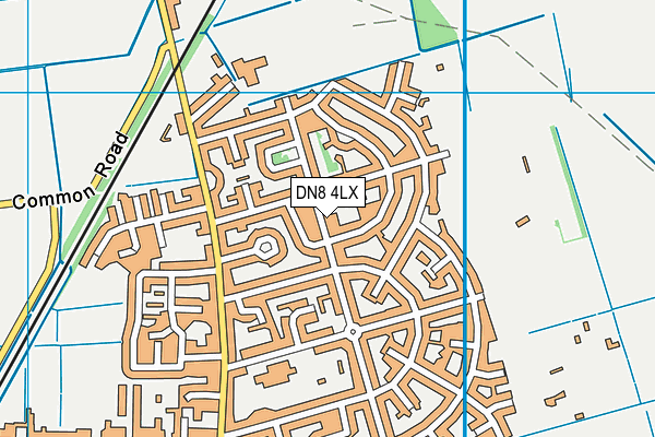 DN8 4LX map - OS VectorMap District (Ordnance Survey)