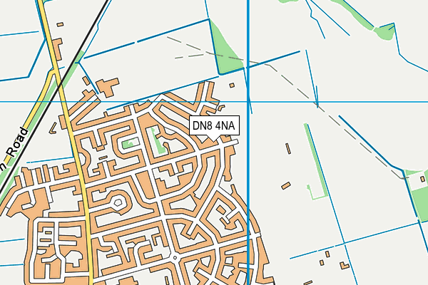 DN8 4NA map - OS VectorMap District (Ordnance Survey)