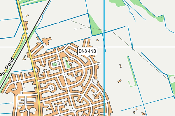 DN8 4NB map - OS VectorMap District (Ordnance Survey)