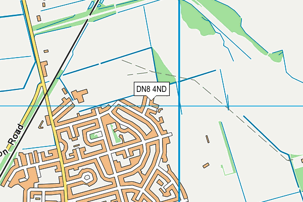 DN8 4ND map - OS VectorMap District (Ordnance Survey)