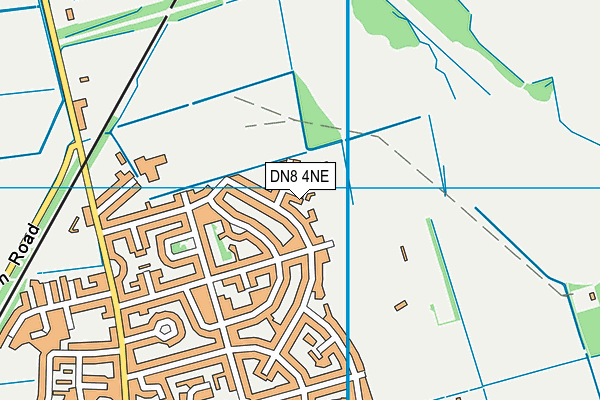 DN8 4NE map - OS VectorMap District (Ordnance Survey)