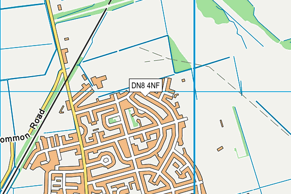 DN8 4NF map - OS VectorMap District (Ordnance Survey)