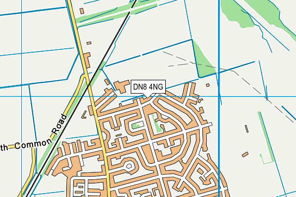 DN8 4NG map - OS VectorMap District (Ordnance Survey)