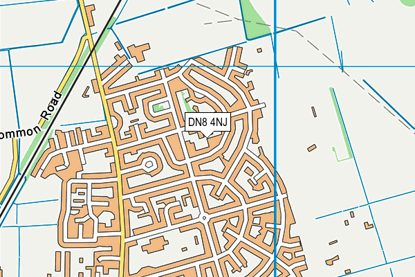 DN8 4NJ map - OS VectorMap District (Ordnance Survey)