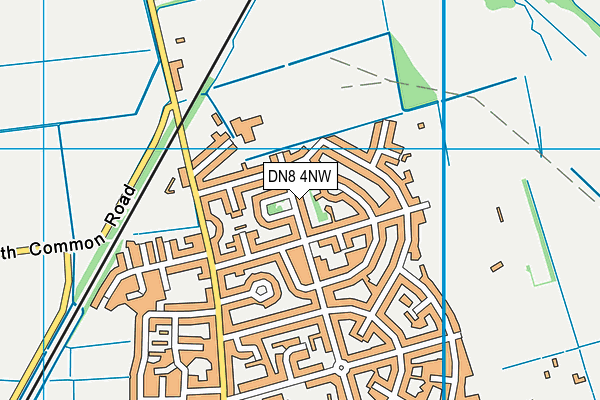 DN8 4NW map - OS VectorMap District (Ordnance Survey)