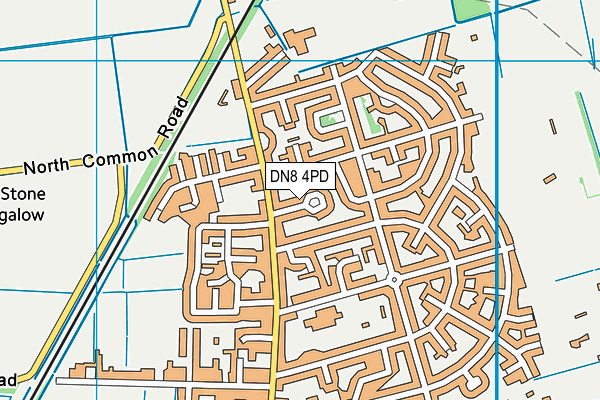DN8 4PD map - OS VectorMap District (Ordnance Survey)