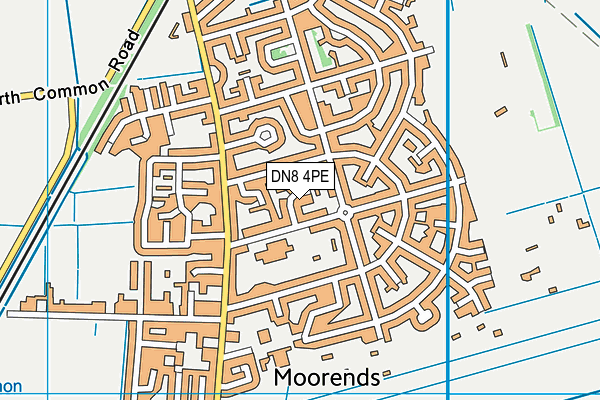 DN8 4PE map - OS VectorMap District (Ordnance Survey)