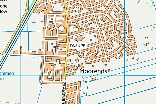 DN8 4PR map - OS VectorMap District (Ordnance Survey)