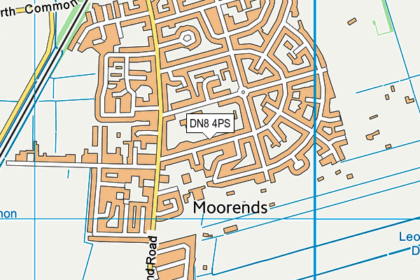 DN8 4PS map - OS VectorMap District (Ordnance Survey)