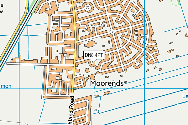 DN8 4PT map - OS VectorMap District (Ordnance Survey)