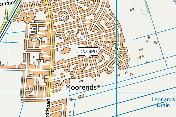 DN8 4PU map - OS VectorMap District (Ordnance Survey)