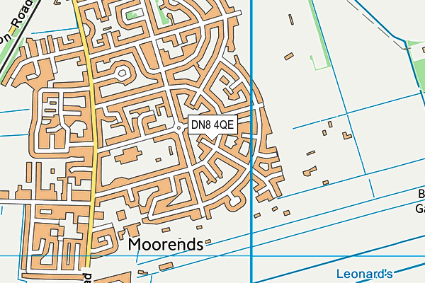 DN8 4QE map - OS VectorMap District (Ordnance Survey)