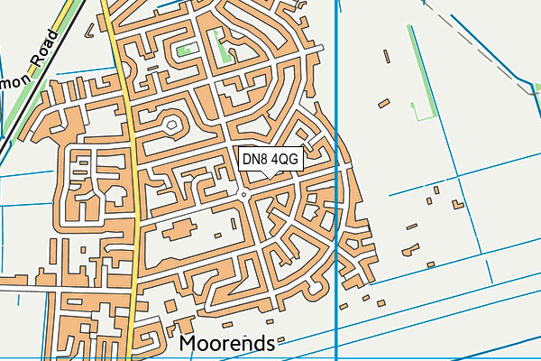 DN8 4QG map - OS VectorMap District (Ordnance Survey)