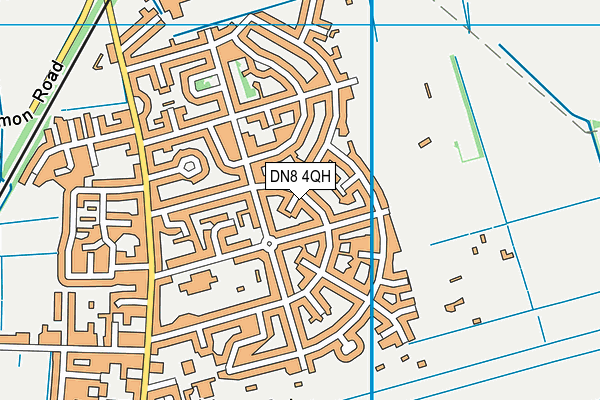 DN8 4QH map - OS VectorMap District (Ordnance Survey)