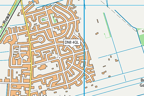 DN8 4QL map - OS VectorMap District (Ordnance Survey)