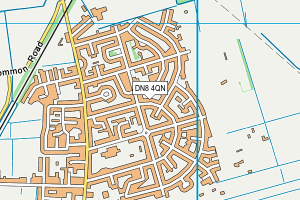 DN8 4QN map - OS VectorMap District (Ordnance Survey)