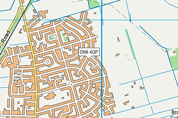 DN8 4QP map - OS VectorMap District (Ordnance Survey)