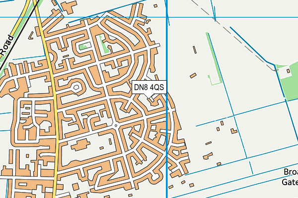 DN8 4QS map - OS VectorMap District (Ordnance Survey)