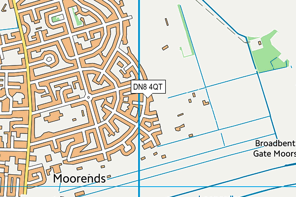 DN8 4QT map - OS VectorMap District (Ordnance Survey)
