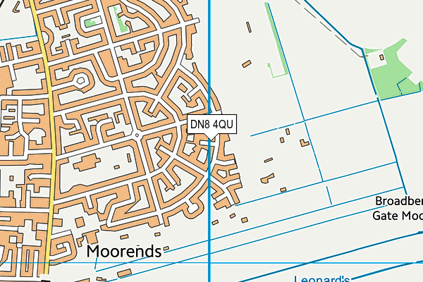 DN8 4QU map - OS VectorMap District (Ordnance Survey)