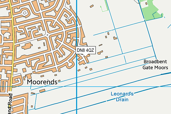 DN8 4QZ map - OS VectorMap District (Ordnance Survey)